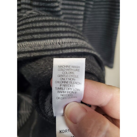 J Jill Cotton Blend Seam Detail Striped Long Sleeve Shift Midi Dress Size Med - Picture 6 of 6